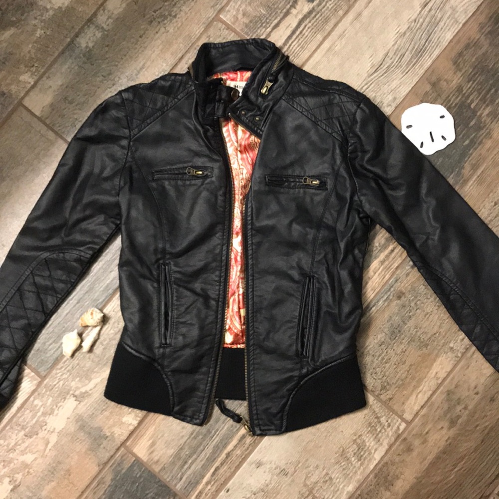 Faux leather jacket